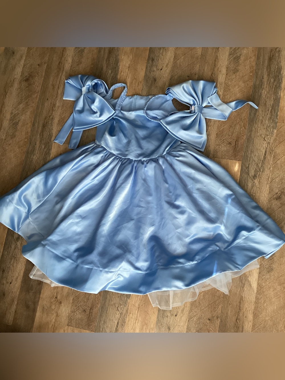 Light Blue Satin Dress for Kids